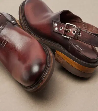 Miu Miu Foule leather clogs | Thumbnail 4 Miu Miu Foule leather clogs | Thumbnail 4