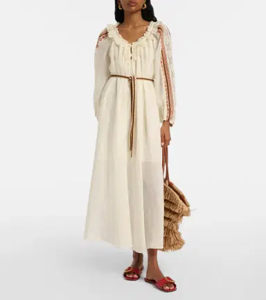 Zimmermann Aster embroidered ramie maxi dress | Thumbnail 3 Zimmermann Aster embroidered ramie maxi dress | Thumbnail 3