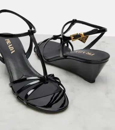 Prada Patent leather wedge sandals | Thumbnail 2 Prada Patent leather wedge sandals | Thumbnail 2