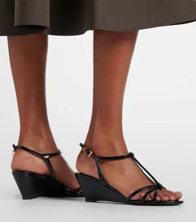 Prada Patent leather wedge sandals | Thumbnail 5 Prada Patent leather wedge sandals | Thumbnail 5