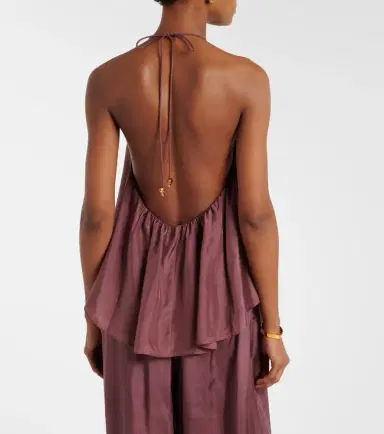 Zimmermann Aster beaded halterneck silk top | Thumbnail 3 Zimmermann Aster beaded halterneck silk top | Thumbnail 3