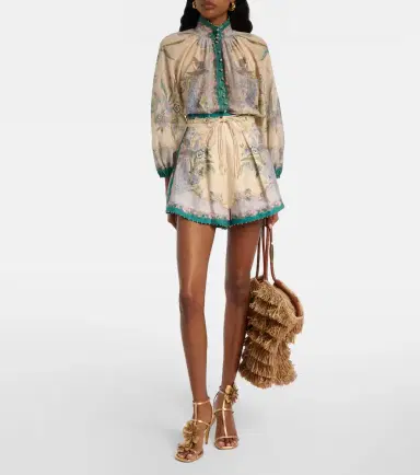 Zimmermann Indra printed cotton and silk-blend blouse | Thumbnail 6 Zimmermann Indra printed cotton and silk-blend blouse | Thumbnail 6