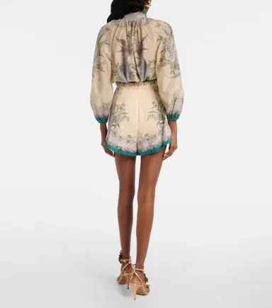 Zimmermann Indra printed linen shorts | Thumbnail 2 Zimmermann Indra printed linen shorts | Thumbnail 2