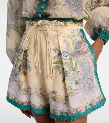 Zimmermann Indra printed linen shorts | Thumbnail 3 Zimmermann Indra printed linen shorts | Thumbnail 3