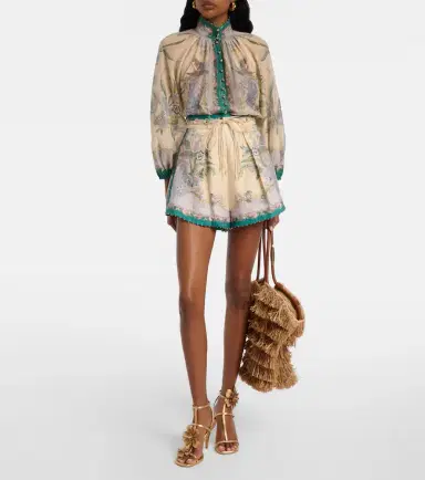 Zimmermann Indra printed linen shorts | Thumbnail 5 Zimmermann Indra printed linen shorts | Thumbnail 5