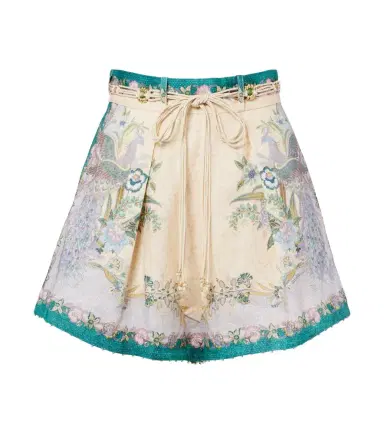 Zimmermann Indra printed linen shorts | Thumbnail 1 Zimmermann Indra printed linen shorts | Thumbnail 1