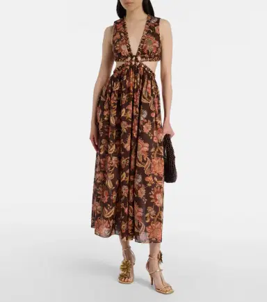 Zimmermann Aster cutout floral cotton midi dress | Thumbnail 2 Zimmermann Aster cutout floral cotton midi dress | Thumbnail 2