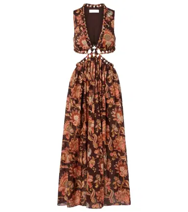 Zimmermann Aster cutout floral cotton midi dress | Thumbnail 1 Zimmermann Aster cutout floral cotton midi dress | Thumbnail 1