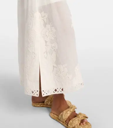 Zimmermann Indra embroidered ramie midi dress | Thumbnail 2 Zimmermann Indra embroidered ramie midi dress | Thumbnail 2
