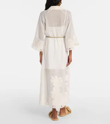 Zimmermann Indra embroidered ramie midi dress | Thumbnail 6 Zimmermann Indra embroidered ramie midi dress | Thumbnail 6