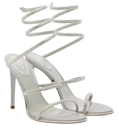 René Caovilla Cleo embellished satin sandals | Thumbnail 1 René Caovilla Cleo embellished satin sandals | Thumbnail 1
