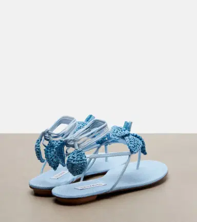 Aquazzura Calypso raffia thong sandals | Thumbnail 2 Aquazzura Calypso raffia thong sandals | Thumbnail 2