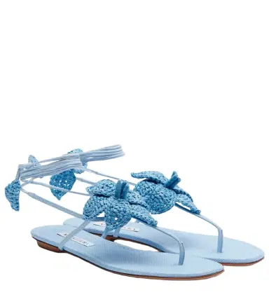 Aquazzura Calypso raffia thong sandals | Thumbnail 1 Aquazzura Calypso raffia thong sandals | Thumbnail 1