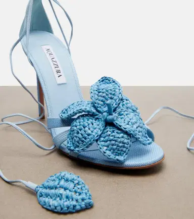 Aquazzura Calypso floral-appliqué raffia sandals | Thumbnail 2 Aquazzura Calypso floral-appliqué raffia sandals | Thumbnail 2