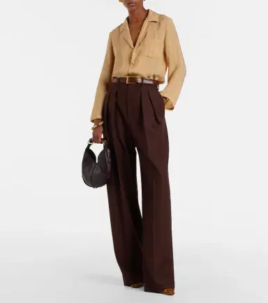 Saint Laurent Wool and mohair wide-leg pants | Thumbnail 2 Saint Laurent Wool and mohair wide-leg pants | Thumbnail 2