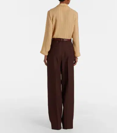 Saint Laurent Wool and mohair wide-leg pants | Thumbnail 4 Saint Laurent Wool and mohair wide-leg pants | Thumbnail 4