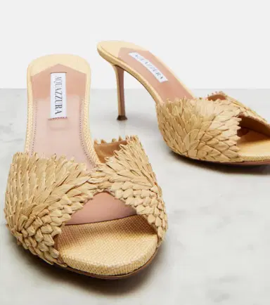 Aquazzura Rio Flirt raffia mules | Thumbnail 4 Aquazzura Rio Flirt raffia mules | Thumbnail 4