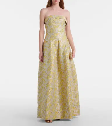 Simkhai Octavia jacquard gown | Thumbnail 3 Simkhai Octavia jacquard gown | Thumbnail 3
