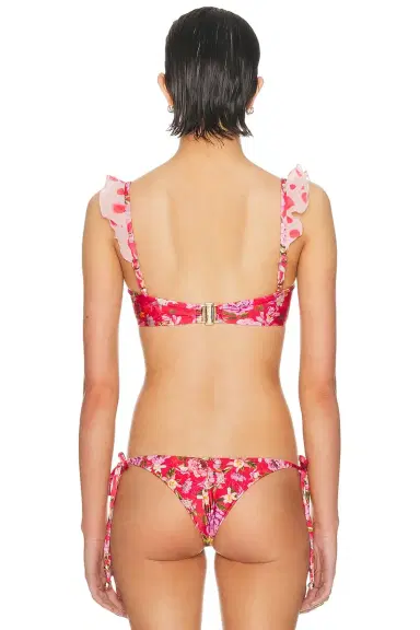 PatBO Peony Print Ruffle Bikini Top | Thumbnail 3 PatBO Peony Print Ruffle Bikini Top | Thumbnail 3