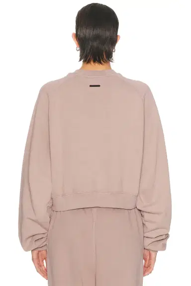 Fear of God Essentials Campus 90's Cropped Raglan Fleece Crewneck Sweatshirt | Thumbnail 3 Fear of God Essentials Campus 90's Cropped Raglan Fleece Crewneck Sweatshirt | Thumbnail 3