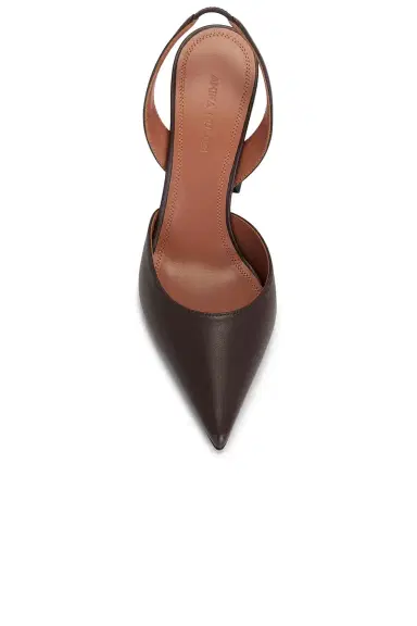 Amina Muaddi Holli 95 Nappa Sling Back Pump | Thumbnail 4 Amina Muaddi Holli 95 Nappa Sling Back Pump | Thumbnail 4