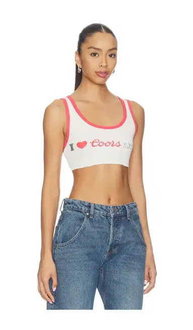 The Laundry Room I Heart Coors Light Super Crop Rib Tank Top | Thumbnail 2 The Laundry Room I Heart Coors Light Super Crop Rib Tank Top | Thumbnail 2