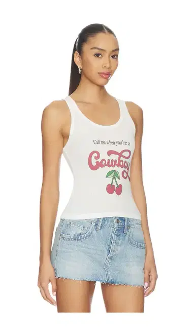 The Laundry Room Call Me Cowboy Rib Tank Top | Thumbnail 2 The Laundry Room Call Me Cowboy Rib Tank Top | Thumbnail 2