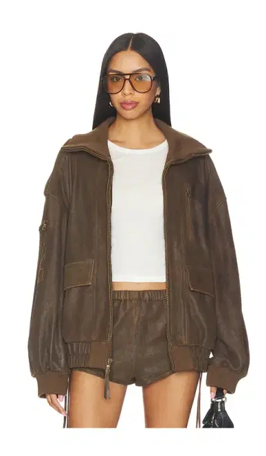 SPELL Fontaine Leather Bomber Jacket | Thumbnail 1 SPELL Fontaine Leather Bomber Jacket | Thumbnail 1