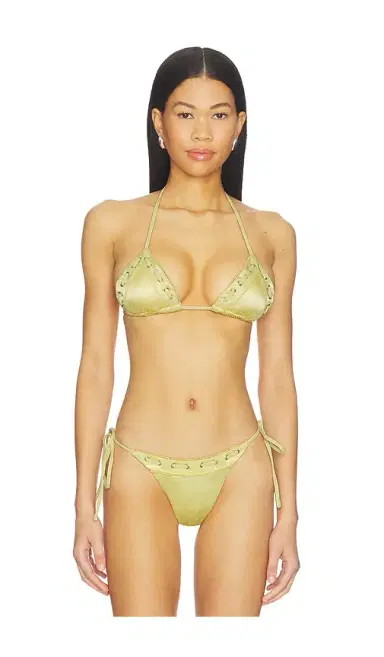 With Jean Juni Eyelet Lace Up Bikini Top | Thumbnail 1 With Jean Juni Eyelet Lace Up Bikini Top | Thumbnail 1