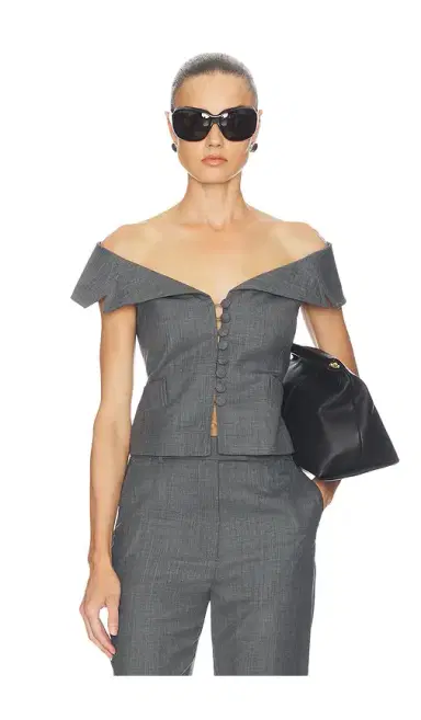 Ganni Wool Melange Suiting Vest | Thumbnail 1 Ganni Wool Melange Suiting Vest | Thumbnail 1