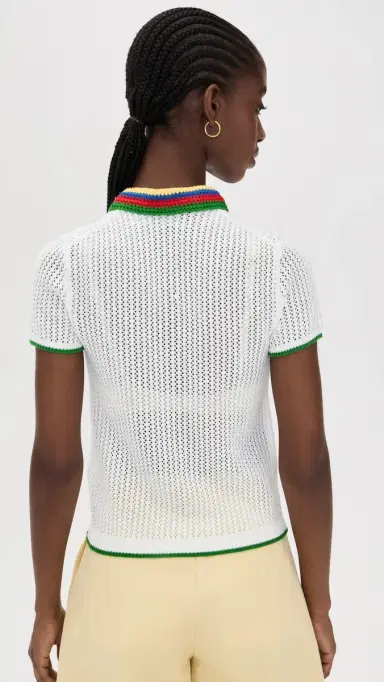 Polo Ralph Lauren Pointelle Stripe Polo | Thumbnail 3 Polo Ralph Lauren Pointelle Stripe Polo | Thumbnail 3