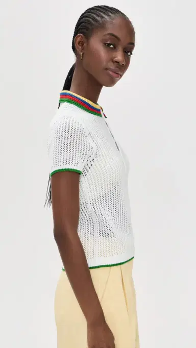 Polo Ralph Lauren Pointelle Stripe Polo | Thumbnail 4 Polo Ralph Lauren Pointelle Stripe Polo | Thumbnail 4