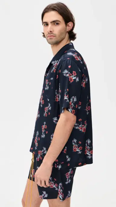 Rhude Turbo Floral Button Down Shirt Black/Red/ulti | Thumbnail 4 Rhude Turbo Floral Button Down Shirt Black/Red/ulti | Thumbnail 4