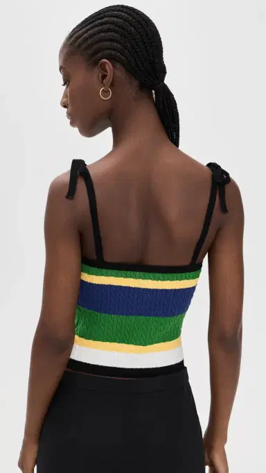 Polo Ralph Lauren icro Cable Stripe Tank Top Black | Thumbnail 3 Polo Ralph Lauren icro Cable Stripe Tank Top Black | Thumbnail 3