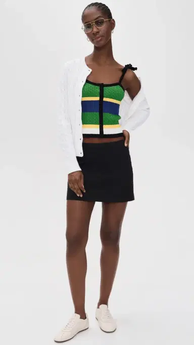 Polo Ralph Lauren icro Cable Stripe Tank Top Black | Thumbnail 5 Polo Ralph Lauren icro Cable Stripe Tank Top Black | Thumbnail 5