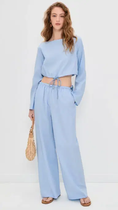 Solid & Striped The Estanza Pants Blue agoon | Thumbnail 5 Solid & Striped The Estanza Pants Blue agoon | Thumbnail 5