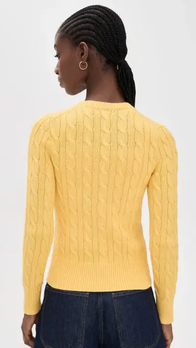 Polo Ralph Lauren Cable Knit Cardigan Beach Yello | Thumbnail 3 Polo Ralph Lauren Cable Knit Cardigan Beach Yello | Thumbnail 3