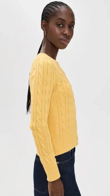 Polo Ralph Lauren Cable Knit Cardigan Beach Yello | Thumbnail 4 Polo Ralph Lauren Cable Knit Cardigan Beach Yello | Thumbnail 4