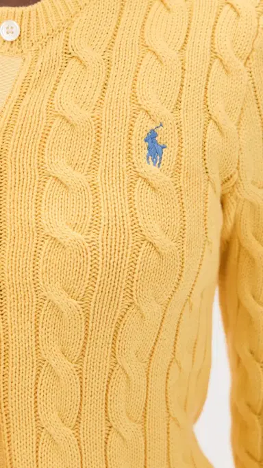 Polo Ralph Lauren Cable Knit Cardigan Beach Yello | Thumbnail 6 Polo Ralph Lauren Cable Knit Cardigan Beach Yello | Thumbnail 6