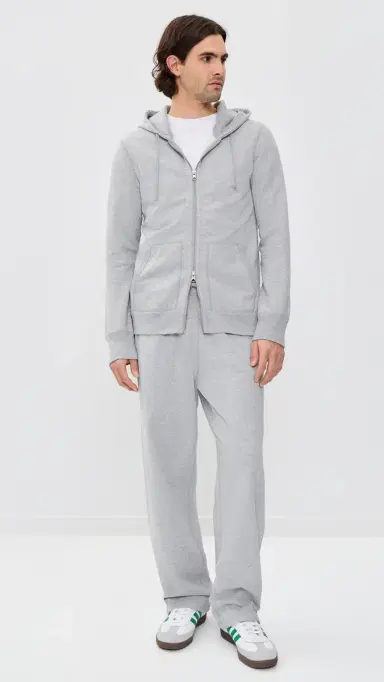 REIGNING CHAMP Midweight Terry Slim Zip Hoodie Hgrey | Thumbnail 5 REIGNING CHAMP Midweight Terry Slim Zip Hoodie Hgrey | Thumbnail 5