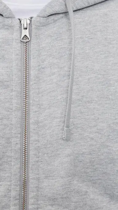 REIGNING CHAMP Midweight Terry Slim Zip Hoodie Hgrey | Thumbnail 6 REIGNING CHAMP Midweight Terry Slim Zip Hoodie Hgrey | Thumbnail 6