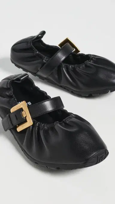 Balmain Racer 45 Ballerina Flats 0PA Noir | Thumbnail 4 Balmain Racer 45 Ballerina Flats 0PA Noir | Thumbnail 4