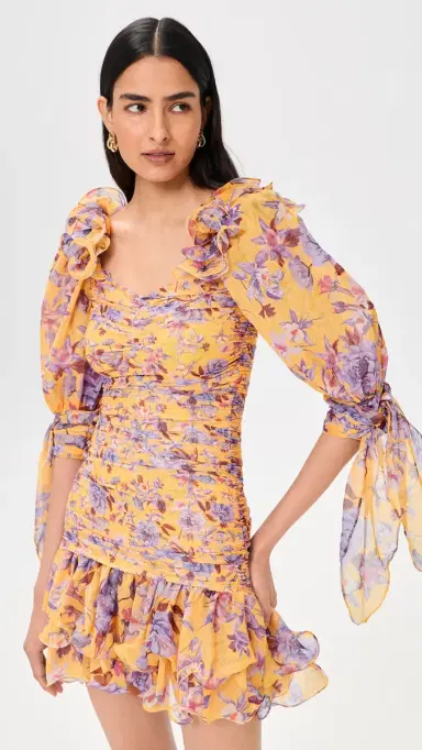 PatBo Peony Mini Dress Yellow | Thumbnail 2 PatBo Peony Mini Dress Yellow | Thumbnail 2