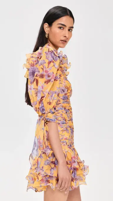 PatBo Peony Mini Dress Yellow | Thumbnail 4 PatBo Peony Mini Dress Yellow | Thumbnail 4