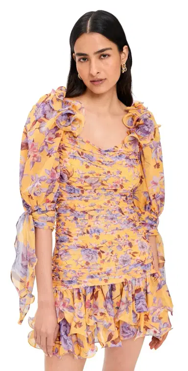 PatBo Peony Mini Dress Yellow | Thumbnail 1 PatBo Peony Mini Dress Yellow | Thumbnail 1
