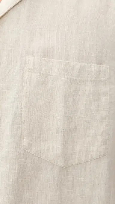 Madewell hort leeve Linen Top Bleached | Thumbnail 6 Madewell hort leeve Linen Top Bleached | Thumbnail 6