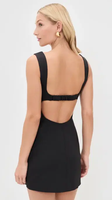 SIR. Alizee Structured Mini Dress Black | Thumbnail 3 SIR. Alizee Structured Mini Dress Black | Thumbnail 3