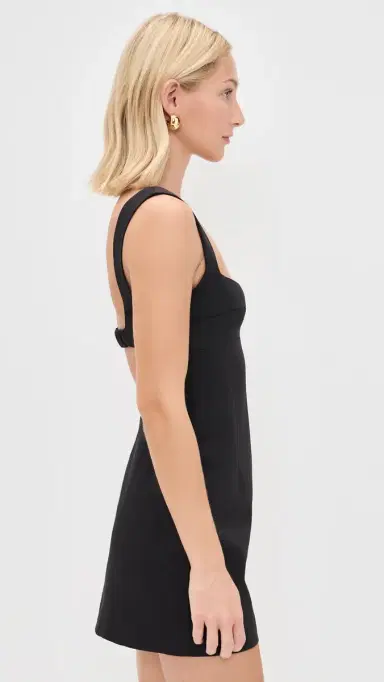 SIR. Alizee Structured Mini Dress Black | Thumbnail 4 SIR. Alizee Structured Mini Dress Black | Thumbnail 4