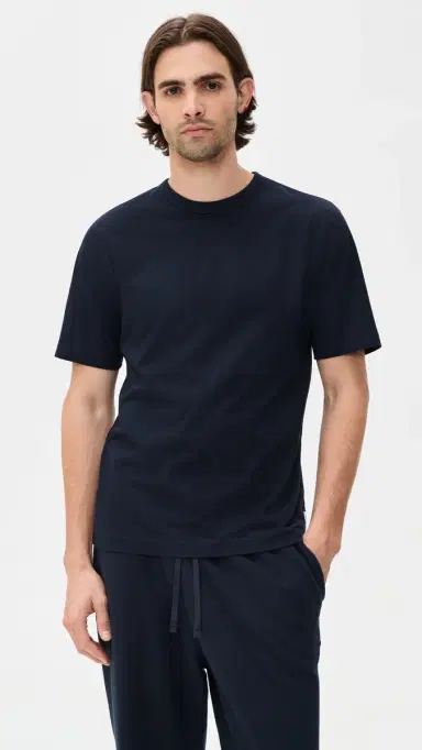 REIGNING CHAMP Lightweight Jersey tandard T-Shirt Navy | Thumbnail 2 REIGNING CHAMP Lightweight Jersey tandard T-Shirt Navy | Thumbnail 2