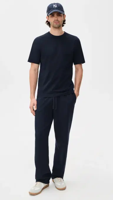 REIGNING CHAMP Lightweight Jersey tandard T-Shirt Navy | Thumbnail 5 REIGNING CHAMP Lightweight Jersey tandard T-Shirt Navy | Thumbnail 5